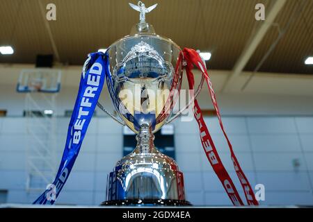 Sheffield, Royaume-Uni. 15 août 2021. English Institute of Sport Sheffield, South Yorkshire, 15 août 2021 Betfred Wheelchair Challenge Cup final Leeds Rhinos vs Argonauts Skeleton Army. Trophée final de la coupe du défi en fauteuil roulant de Betfred crédit: Touchlinepics/Alamy Live News Banque D'Images