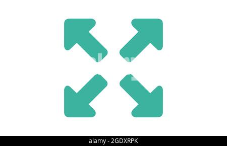 Développer le vecteur d'icône isolé sur fond blanc, logo concept de développer signe sur fond blanc, symbole plein Illustration de Vecteur