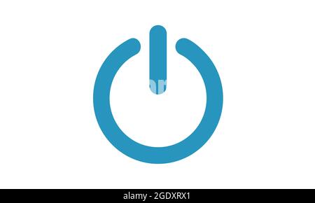 Symbole de l'icône du bouton Marche/Arrêt pour démarrer ou activer l'image vectorielle Illustration de Vecteur