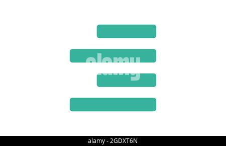 Vecteur d'icône d'alignement à droite isolé sur fond blanc pour la conception de votre application Web et mobile, concept de logo d'alignement à droite Illustration de Vecteur