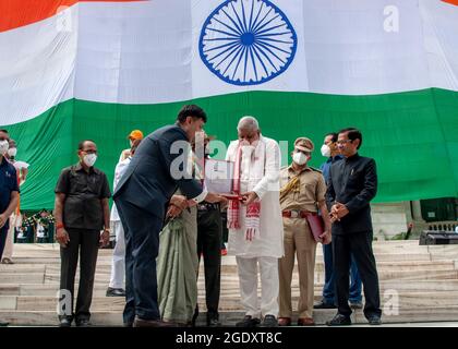 Célébration Azadi Ka Amrit MahotSAV à Kolkata lors de la commémoration du 75e jour de l'indépendance de l'Inde. (Photo par Amlan Biswas/Pacific Press) Banque D'Images