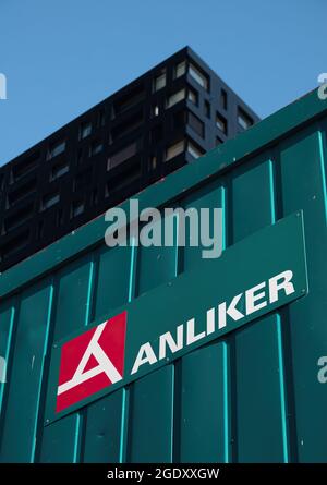 ALTSTETTEN-ZH, SUISSE - 20 FÉVRIER 2020 : Anliker est une entreprise de planification, de construction et de gestion de locaux commerciaux Banque D'Images