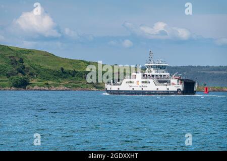 Du CalMac Largs au ferry de Great Cumbrae Island, Largs, Écosse Banque D'Images