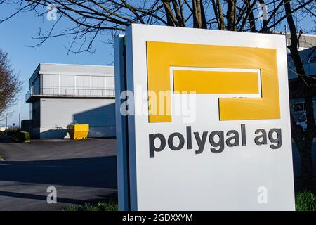 MARSTETTEN, SUISSE - 23 MARS 2020: Polygal AG est le leader mondial de la recherche et de l'utilisation des hydrocolloïdes végétaux pour divers indést Banque D'Images