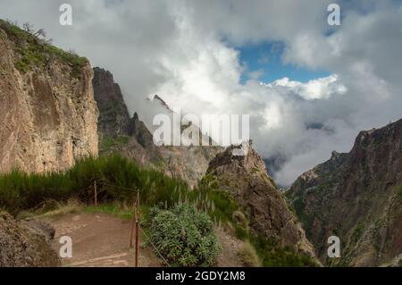 Paysage de montagnes dans l'île de Madera Banque D'Images