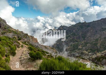 Paysage de montagnes dans l'île de Madera Banque D'Images