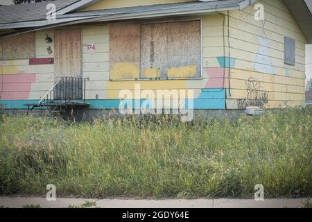 Logements des Premières nations dans la réserve crie de Maskwacis (Hobbema) Alberta Canada Banque D'Images