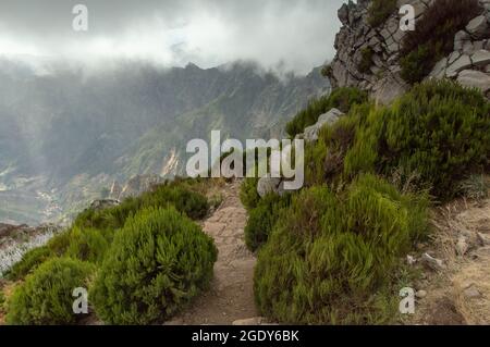 Paysage de montagnes dans l'île de Madera Banque D'Images