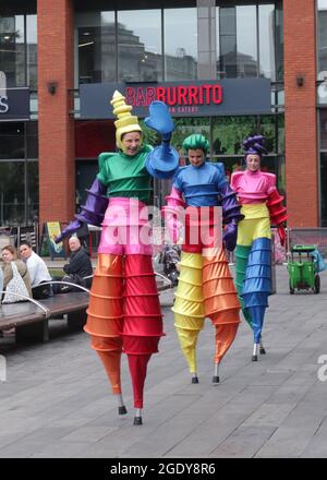 Merci Manchester » mis sur le Manchester Council Banque D'Images