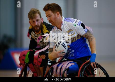 Sheffield, Royaume-Uni. 15 août 2021. English Institute of Sport Sheffield, South Yorkshire, 15 août 2021 Betfred Wheelchair Challenge Cup final Leeds Rhinos vs Argonauts Skeleton Army. James Simpson de Leeds Rhinos crédit: Touchlinepics/Alay Live News Banque D'Images