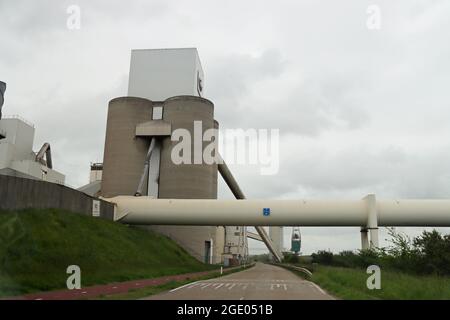 Usine de production de béton et de ciment à ENCI, IJmuiden, pays-bas Banque D'Images