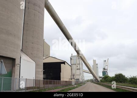 Usine de production de béton et de ciment à ENCI, IJmuiden, pays-bas Banque D'Images