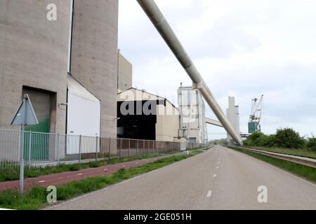 Usine de production de béton et de ciment à ENCI, IJmuiden, pays-bas Banque D'Images