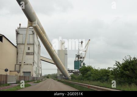 Usine de production de béton et de ciment à ENCI, IJmuiden, pays-bas Banque D'Images