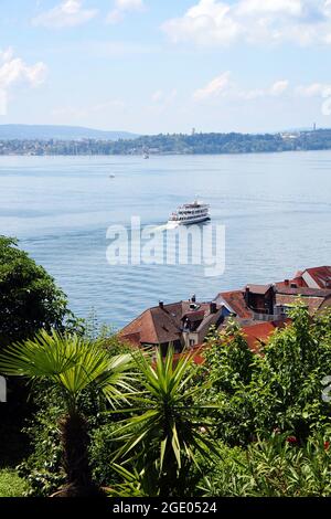 Vue sur le lac de Constance de Meersburg Banque D'Images