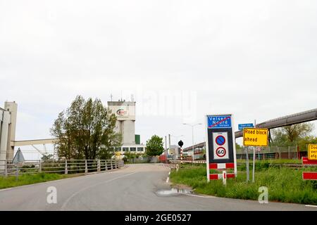 Usine de production de béton et de ciment à ENCI, IJmuiden, pays-bas Banque D'Images