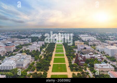Vue aérienne du Capitole des États-Unis à Washington, District de Columbia, États-Unis Banque D'Images