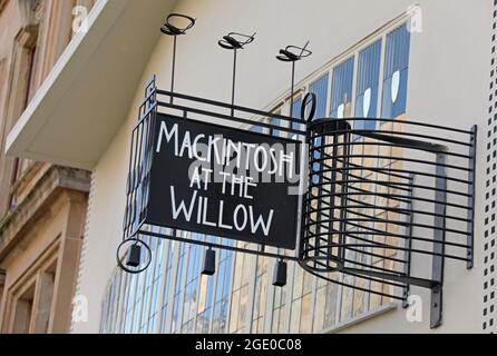 Mackintosh au salon de thé Willow sur la rue Sauchiehall à Glasgow Banque D'Images