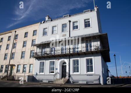 Albion House où la princesse Victoria a séjourné en 1835, maintenant un hôtel, Ramsgate Kent, Angleterre Royaume-Uni Banque D'Images