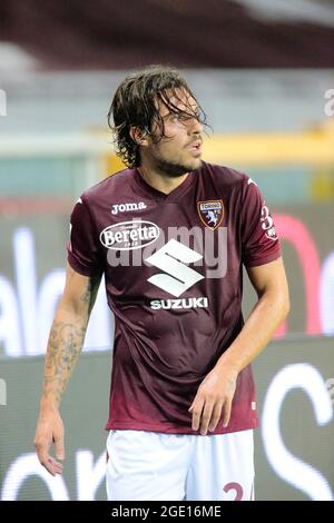 Turin, Italie. 15 août 2021. Simone Verdi (Torino FC) pendant le match de football de Coppa Italia entre Torino FC et nous Cremonese le 15 août 2021 au Stadio Grande Torino à Torino, Italie - photo Nderim Kaceli crédit: Agence de photo indépendante/Alamy Live News Banque D'Images