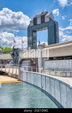 Le Elmon T. Gray Plaza au National D-Day Memorial à Bedford, en Virginie. Banque D'Images