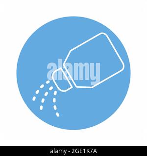 Illustration vectorielle de - bouteille de sel - style monochrome bleu - illustration simple. Contour modifiable. Vecteur de modèle de conception.conception de style de contour.vecteur gra Illustration de Vecteur