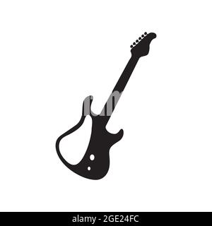 Guitar Icon vector, Acoustic musical instrument vector isolé sur blanc. Illustration de Vecteur