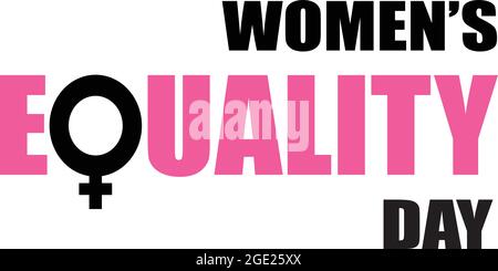 Bannière ou affiche de la Journée de l'égalité des femmes . 26 août. Illustration de Vecteur