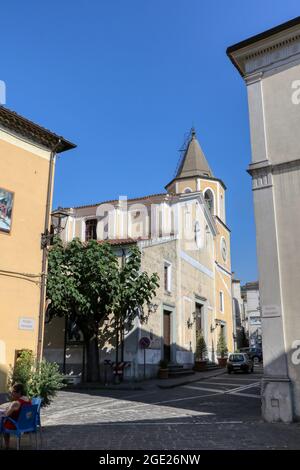 Façade de la Chiesa dello Spirito Santo (Église du Saint-Esprit) à Laino Borgo, Cosenza, Calabre, Italie Banque D'Images