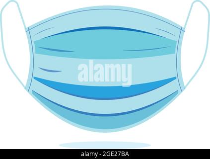 Filtre de masque chirurgical respiratoire médical isolé. Vecteur de masque facial Corona isolé. Illustration de Vecteur