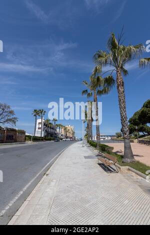 Mazagon, Huelva, Espagne; 03.16.2021: Le parc de la ville, avec une température de 20 degrés Banque D'Images