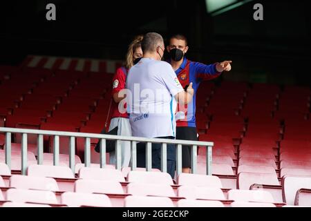 Supporters lors du match de la Liga Santander entre le FC Barcelone et Real Sociedad au stade Camp Nou à Barcelone, Espagne. Banque D'Images