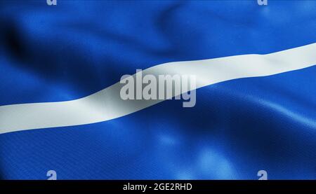 Illustration 3D d'un drapeau de la ville estonienne de Keila Banque D'Images