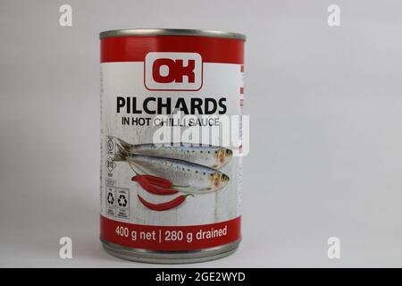 Papilchards en étain OK Banque D'Images