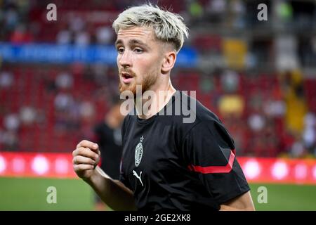 Alexis Saelemaekers (Milan) portrait pendant l'échauffement pendant l'AC Milan vs Panathinaikos FC, match de football amical, - photo .LiveMedia/Ettore Griffoni Banque D'Images
