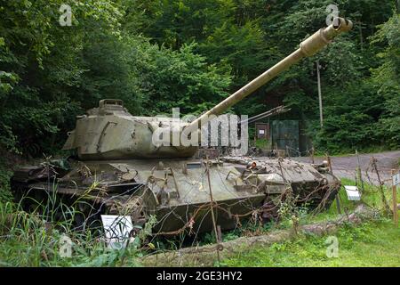 Char de combat principal « Walker Bulldog M 41 » et char anti-aéronautique M 42 A1 « Duster », armée américaine, WW2, ligne Siegfried, Pirmasens, Rhénanie-Palatinat, Allemagne Banque D'Images