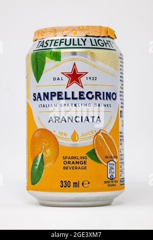 San Pellegrino Aranciata (orange) Banque D'Images