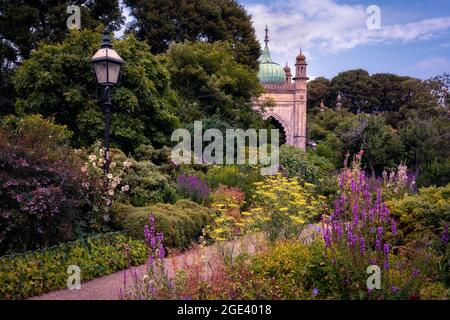 Jardins du Pavillon royal de Brighton Banque D'Images