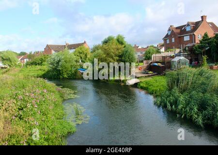 le ton de la rivière traverse creech st michael taunton somerset england uk Banque D'Images