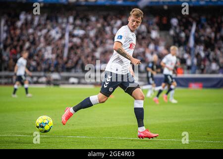 Aarhus, Danemark. 15 août 2021. Sebastian Hausner (37) de l'AGF vu lors du match 3F Superliga entre le FG d'Aarhus et le FC Copenhague au parc Ceres d'Aarhus. (Crédit photo : Gonzales photo/Alamy Live News Banque D'Images