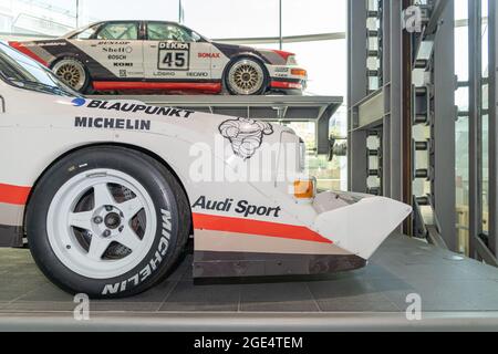 Audi Sport Quattro S1 Pikes Peak du musée Audi Ingolstadt. Cette voiture a été conduite de Walter Roehrl 1980 et 1982 WRC Champion. Banque D'Images