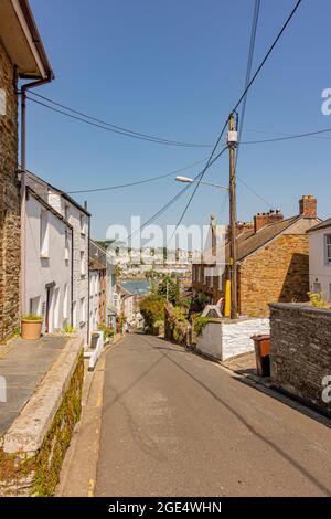 Fore Street, Polruan, Cornwall, Royaume-Uni. Banque D'Images