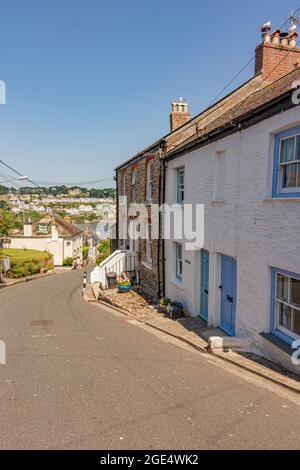 Fore Street, Polruan, Cornwall, Royaume-Uni. Banque D'Images