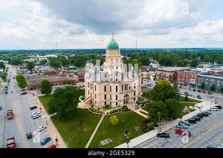 Palais de justice du comté de Whitley à Columbia City, Indiana Banque D'Images