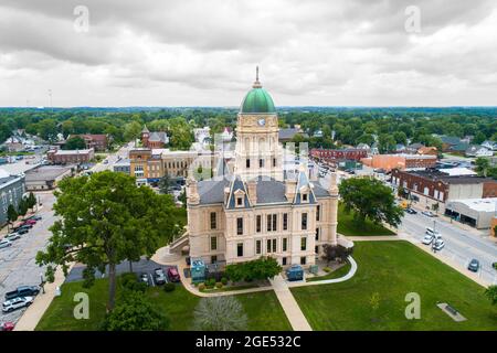 Palais de justice du comté de Whitley à Columbia City, Indiana Banque D'Images