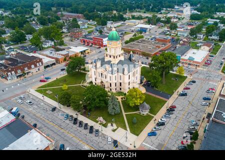 Palais de justice du comté de Whitley à Columbia City, Indiana Banque D'Images