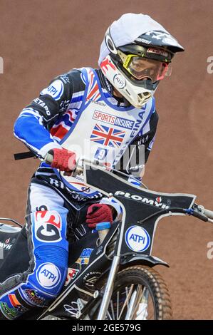 MANCHESTER, ROYAUME-UNI. 16 AOÛT Dan Bewley pendant les finales du circuit de course britannique Sports Insure au National Speedway Stadium, Manchester, le lundi 16 août 2021. (Credit: Ian Charles | MI News) Credit: MI News & Sport /Alay Live News Banque D'Images