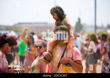 People On Holi Festival Banque D'Images