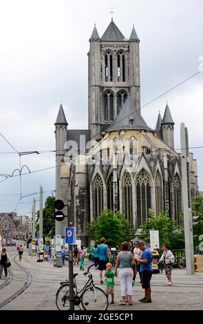 Église de sint Niklaaskerk à Gand, Belgique. Banque D'Images