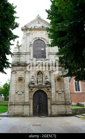 Chapelle Sainte-Anne sur la rue de montagne, Bruxelles, Belgique. Banque D'Images